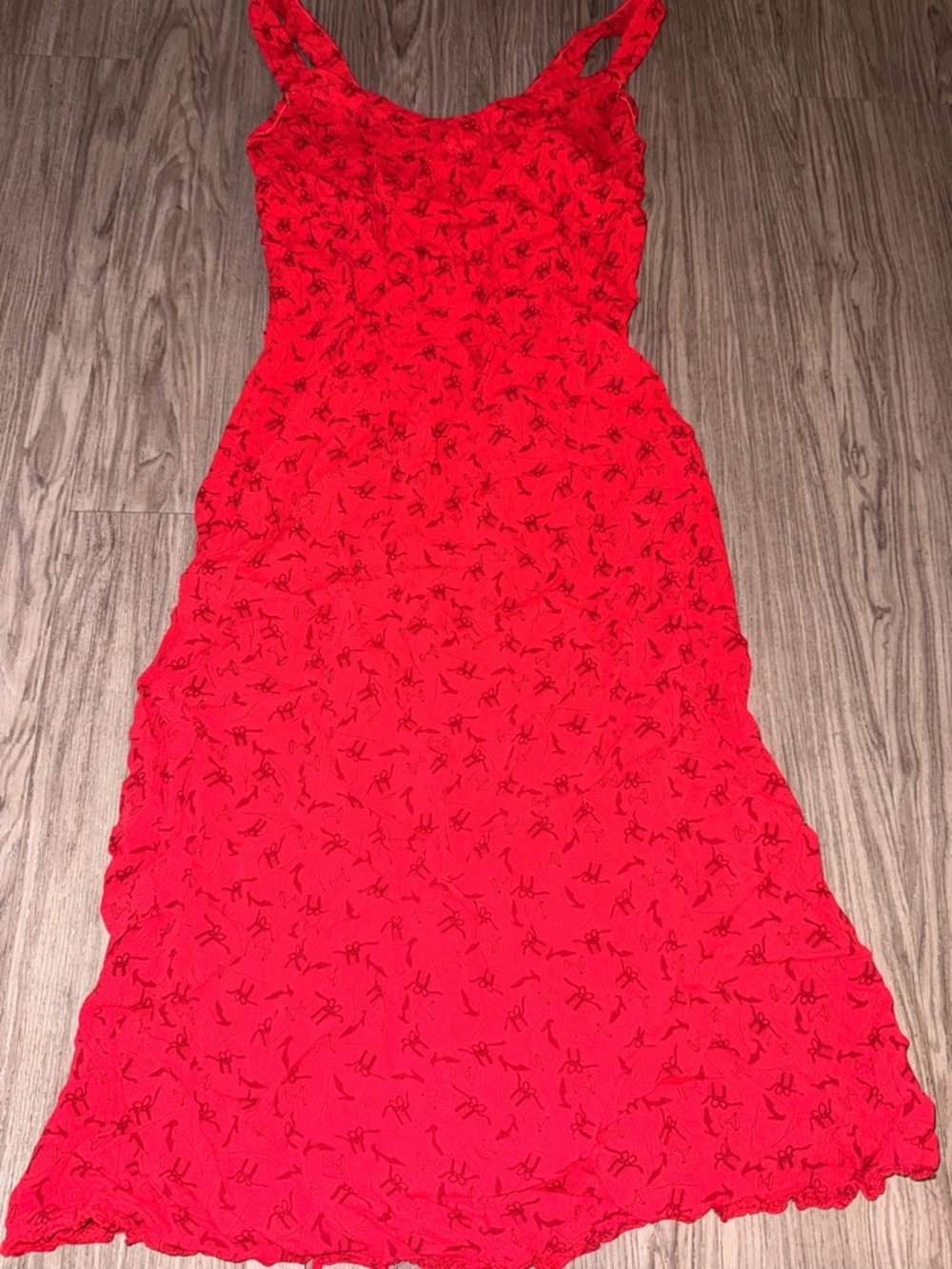 Red Floral-Print Sleeveless Sundress